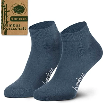 Abbildung von Piarini Gr. 47 50 6 Paar Bambussocken Herren Socken kurz jeans blau