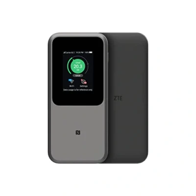 Abbildung von ZTE MU5120 der leistungsstärkste tragbare 5G WLAN Hotspot, riesiger 10000 mAh Akku, 18 W Reverse Charge, NFC, 2,4 Zoll Touchscreen, verbindet 64 Geräte SIM Slot entsperrt
