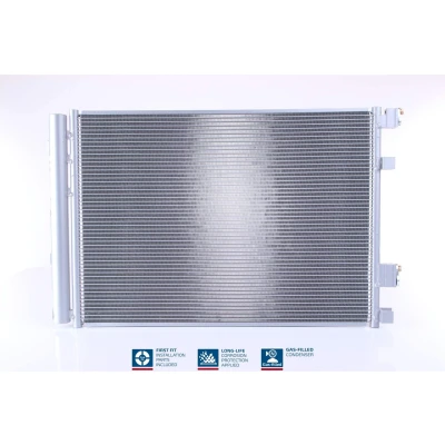 Abbildung von NISSENS 940425 Klimakondensator mit Trockner Aluminium 532 R 134a HYUNDAI: i20 I Hatchback, KIA: RIO 3