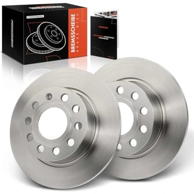 Abbildung von Frankberg 2x Bremsscheiben Hinterachse Kompatibel mit A3 8P1 1.2L 2.0L 2003 2012 Golf V 1K1 1.4L 2009 Altea 5P1 2004 2021 Leon 1P1 2005 Replace# 1K0615601AB