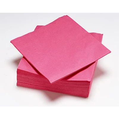 Abbildung von Le Nappage 50 Servietten aus Watte 33 x cm, 2 lagig, FSC, Zellulose, Fuchsia, cm