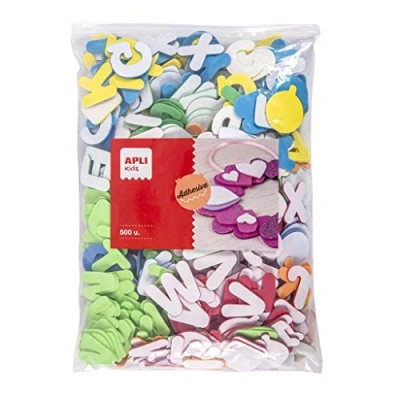 Abbildung von APLI Kids Buchstaben MAXI Formen aus EVA Gummi, selbstklebend, 500 Stück,