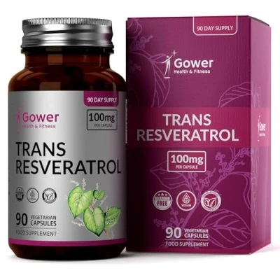 Abbildung von GH Trans Resveratrol Japanischer Staudenknöterich 100mg pro Portion 90 Kapseln Veganes Reservatrol Hochdosiert Hergestellt in ISO zertifizierten Betrieben Gentechnik , Milch &amp; Glutenfrei