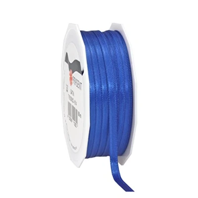 Abbildung von PRÄSENT C.E. Pattberg Satin Royalblau, 50 m Satinband zum Einpacken von Geschenken, 6 mm Breite, Geschenkband Dekorieren &amp; Basteln, Dekoband, Anlass