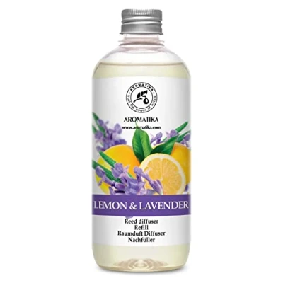 Abbildung von Raumduft Nachfüller Zitrone Lavendel 500ml Nachfüllflasche mit Naturreinem Ätherischen Öl Intensiv &amp; Langanhaltend Aroma Lemon Lavender Natürlicher fur Raum/Küche Raumlufterfrischer