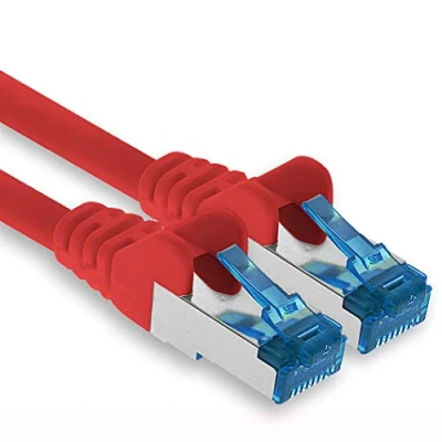 Abbildung von 1aTTack.de Patchkabel 3 Meter Ethernet, Netzwerk, Lan Kabel CAT6a (für Gigabit Netzwerke, Router, Switch, Modems mit RJ45 Eingang rot)