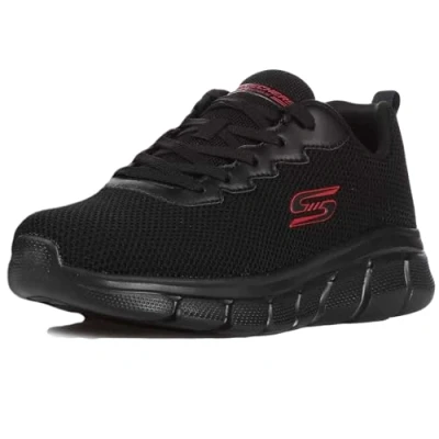 Abbildung von Skechers Herren Bobs B Flex Chill Edge Sneakers, Schwarz gestrickt, 43 EU