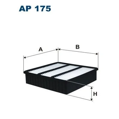 Abbildung von FILTRON AP 175 Luftfilter 51,5 213,5 205 Filtereinsatz MITSUBISHI: Lancer 7 Limousine, COLT 5,
