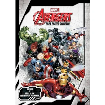 Abbildung von Pyramid Avengers 2025 Posterkalender, 29,7x42cm, Monatskalender mit Marvel Charakteren, je Monat ein Poster, nachhaltig nur Papierumschlag