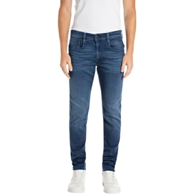 Abbildung von Replay Herren Jeans Anbass Slim Fit X Lite, Blau (Dark Blue 007), 33W / 34L