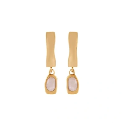 Abbildung von Skagen Women&#039;s Stainless Steel Push Back Earrings Sonnenschein,2.36Lx1.5Wxcm