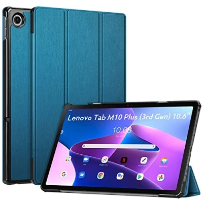 Abbildung von Fintie Hülle für 10.6&quot; Lenovo Tab M10 Plus (3. Gen) Tablet 26,9cm (2000x1200, 2K Display) 2022, Ultradünne Schutzhülle mit Auto Schlaf/Wach, Nicht 10.1&quot; Gen), Blaugrün