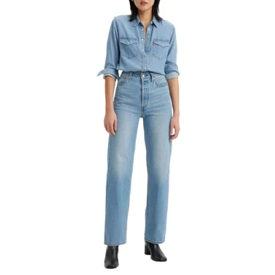 Abbildung von Levi&#039;s Ribcage Straight Ankle Jeans Leg, Damen, Größe: 27x29, Light indigo