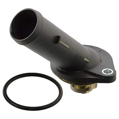 Abbildung von FEBI BILSTEIN 104760 Kühlwasserthermostat 92 mit Dichtung Gehäuse VOLKSWAGEN: GOLF 6, Polo V Hatchback, Passat B6 Variant, AUDI: A3 Hatchback