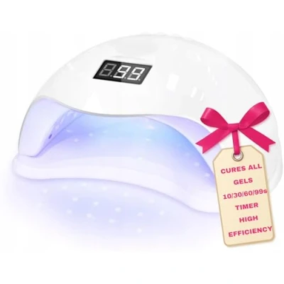 Abbildung von LALILL Lampe UV LED für Nägel 48W Weiss, Nageltrockner Nail Lamp alle Gel Polishlack, Hybrid 10/30/60/99s Timer, Infrarot Sensor, LCD Display Aushärten, Nagelmodellage, Maniküre