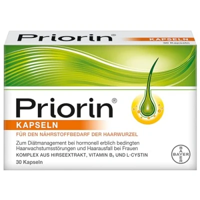 Abbildung von Priorin Kapseln bei hormonell erblich bedingtem Haarausfall(1) Frauen, 30