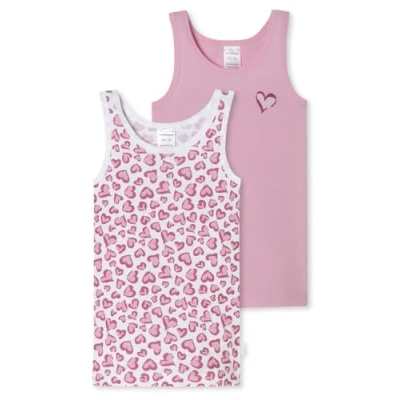 Abbildung von Schiesser 2 PACK Top für Kinder, Größe: 92, Rosa weiss