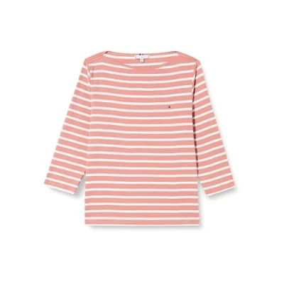 Abbildung von Tommy Hilfiger Curve NEW CODY SLIM Langarmshirt, Damen, Größe: 48, Teaberry/ecru