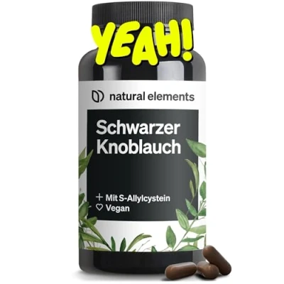 Abbildung von Schwarzer Knoblauch 45 Kapseln mit je 600mg Wunderknolle S Allylcystein natürlich, laborgeprüft, vegan, hochdosiert &amp; in Deutschland produziert