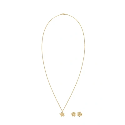 Abbildung von Elli Jewelry SET Flower Ohrringe goldcoloured, Damen, Größe: 40, Gold coloured