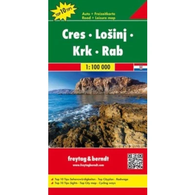 Abbildung von Cres Lošinj Krk Rab, Autokarte 1:100.000, Top 10 Tips (freytag &amp; berndt Auto + Freizeitkarten)