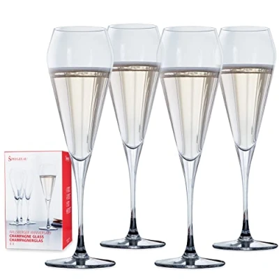 Abbildung von Spiegelau &amp; Nachtmann, 4 teiliges Champagnerglas Set, Kristallglas, 240 ml, Willsberger Anniversary, 1416175
