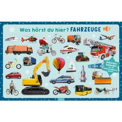 Abbildung von Was hörst du hier? Fahrzeuge: Adventskalender mit 24 leicht auslösbaren Sounds Sound für die Allerkleinsten Fahrzeuggeräuschen