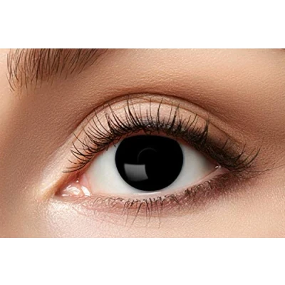 Abbildung von Zoelibat Eyecatcher 84063141 595 Farbige Kontaktlinsen, 1 Paar, für 12 Monate, schwarz, Halloween, Karneval, Fasching
