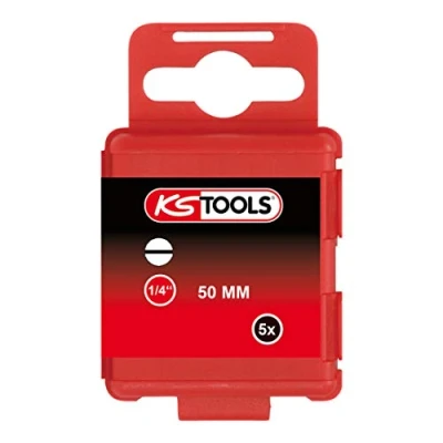 Abbildung von KS Tools 911.3322 1/4&quot; CLASSIC Bit Schlitz, 50mm, 3,5mm, 5er Pack
