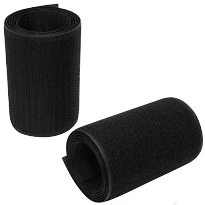 Abbildung von AERZETIX C66015 Klettband/ rolle 100 mm 1 meter organizer/kabelbinder band für kleidersäcke aus polyamid und polyester farbe: schwarz