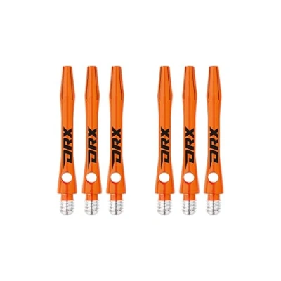 Abbildung von RED DRAGON DRX Coated Aluminium Short Orange Logo Dart Stems (Shafts) 2 Sets per Pack (6 in total)