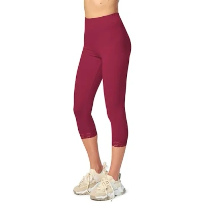 Abbildung von Merry Style Damen 3/4 Leggings MS10 290(Weinrot, M)