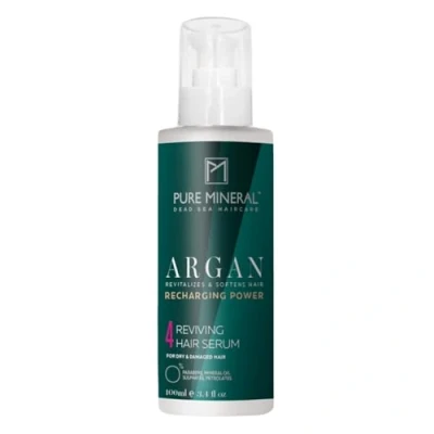 Abbildung von Pure Mineral Serum für Haare mit Arganöl Glättet und schützt trockenes Haar Angereichert Vitamin E Ohne Sulfate, Parabene, Petrolate 100ml