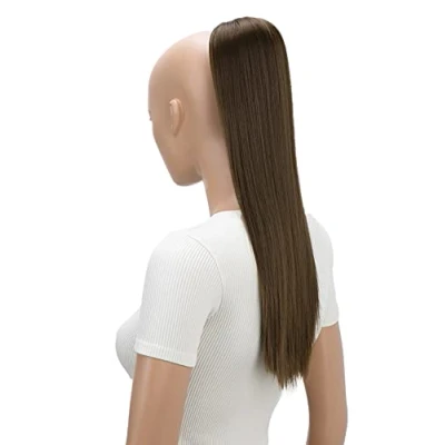 Abbildung von CAISHA 55cm Haarteil Nina mit Kordelverschluss Zopf Haarverlängerung Glatt Hellbraun PH517