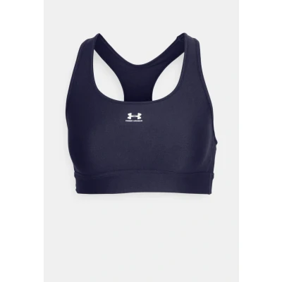 Abbildung von Under Armour UA HG MID Padless Sportbh mit mittlerer Stützkraft, Damen, Größe: Small, Midnight navy/white