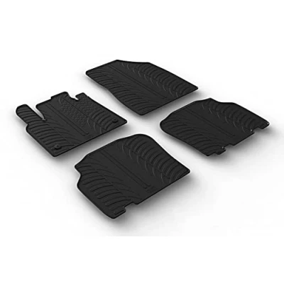 Abbildung von Gledring 0515 Fußmattensatz Gummi vorne und hinten 4 schwarz 750mm 550mm