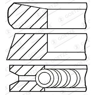 Abbildung von GOETZE ENGINE 08 137500 00 Kolbenringsatz 89