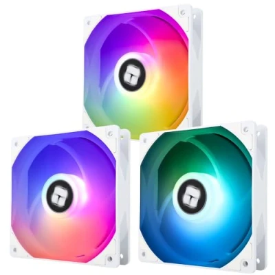 Abbildung von Thermalright TL C12CW S X3 CPU Lüfter 120mm Weiß ARGB Gehäuselüfter, 4pin PWM Silent Computer mit FDB Lager enthalten, bis zu 1550RPM Lüfter（3 Stück）