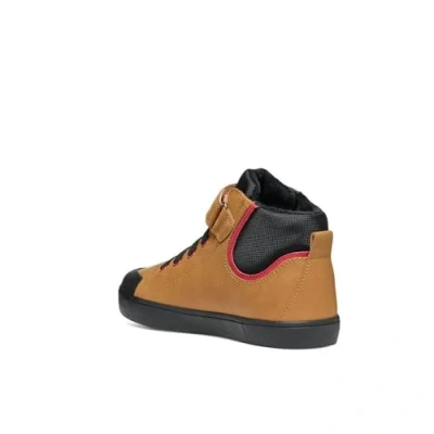Abbildung von Geox Gisli BOY Sneaker high für Kinder, Größe: 33, Dark yellow/black Schuhe