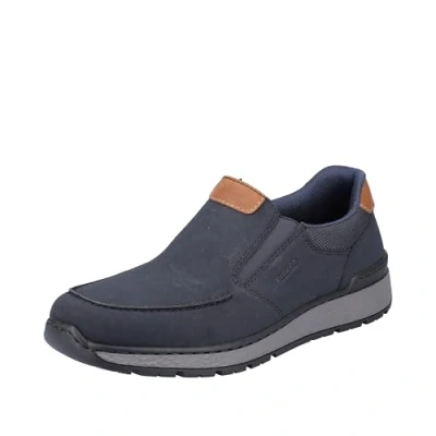 Abbildung von Rieker Herren Austin Schnürhalbschuhe, blau, 46 EU