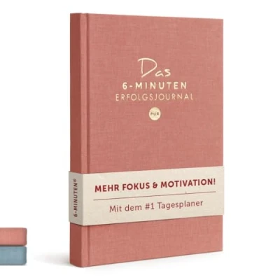Abbildung von 6 Minuten Tagebuch Erfolgsjournal PUR Der #1 Tagesplaner für mehr Motivation &amp; Erfolg Undatiertes Journal Buch Mit Journaling gelassener fokussierter Ziele erreichen