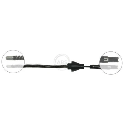 Abbildung von A.B.S. K17416 Handbremsseil 175 Trommelbremse für Links /Rechtslenker FORD: Focus Mk1 Hatchback, FIESTA 5, Fusion Estate, MAZDA: 2 Hatchback
