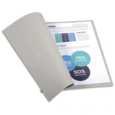 Abbildung von Exacompta 410009E Packung (mit 100 Aktendeckeln Forever, aus Recycling Karton 220 g, DIN A4, 24 x 32 cm) Grau