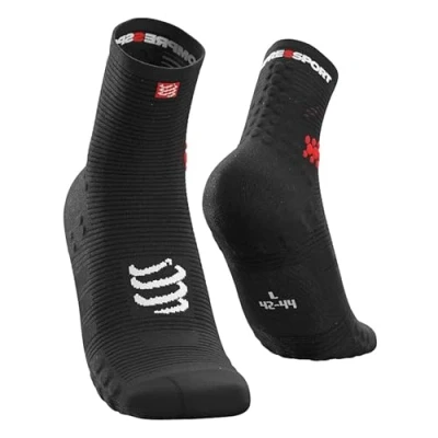 Abbildung von COMPRESSPORT Herren Pro Racing V3.0 Run High Kompressions Laufsocke, Schwarz, 42 44 EU