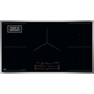 Abbildung von AEG Induktionskochfeld autark 90cm Made in Germany 5 Flex Zonen mit 2x Bridge Kombination 2er Powerfunktion SuperFlat Rahmen DirectSlider kompatibel Haubenautom TK95IN08UB