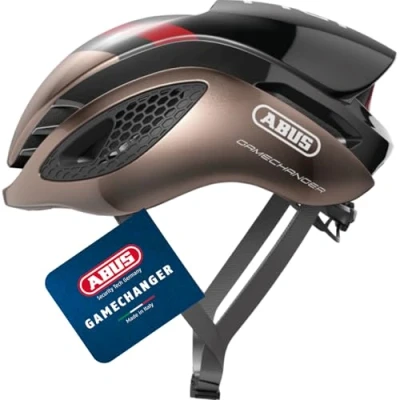 Abbildung von ABUS Rennradhelm Gamechanger Aerodynamischer Fahrradhelm mit optimalen Ventilationseigenschaften für Damen und Herren Kupfer/Rot, Größe S, Kupfer/Rot (metallic copper), S (51 55 cm)