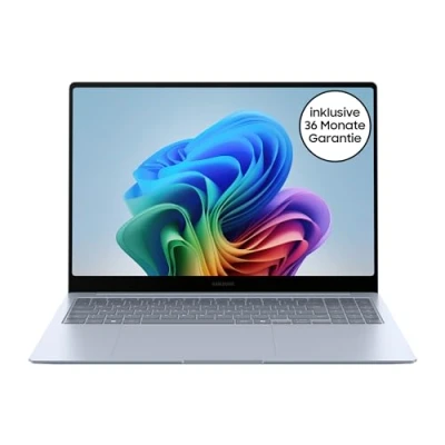 Abbildung von Samsung Galaxy Book4 Edge AI Laptop, 16 Zoll Display, 16GB RAM, Snapdragon X Elite Prozessor, Notebook 512GB Speicher, Copilot, Sapphire Blue, 3 Jahre Herstellergarantie [Exklusiv auf Amazon]