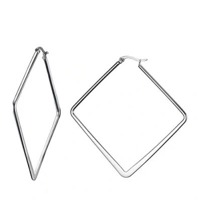 Abbildung von Caimeytie Ohrringe Creolen für Frauen Edelstahl Geometrische valentins geschenke