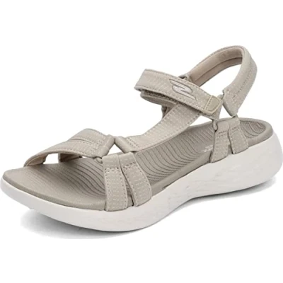 Abbildung von Skechers Damen 15316 Outdoor Sandals, beige, 38 EU