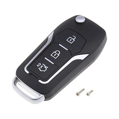 Abbildung von Create idea 3 Tasten Auto Fernbedienung Klappschlüssel Gehäuse Ersatz HU101 Schlüsselrohling Kompatibel mit Fiesta Mondeo Focus Schrauben